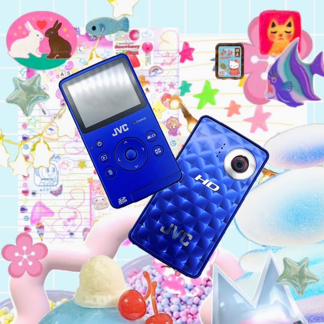 ✨풀박✨ JVC FM1 블루 캠코더 디카 디지털 카메라 상품이미지1