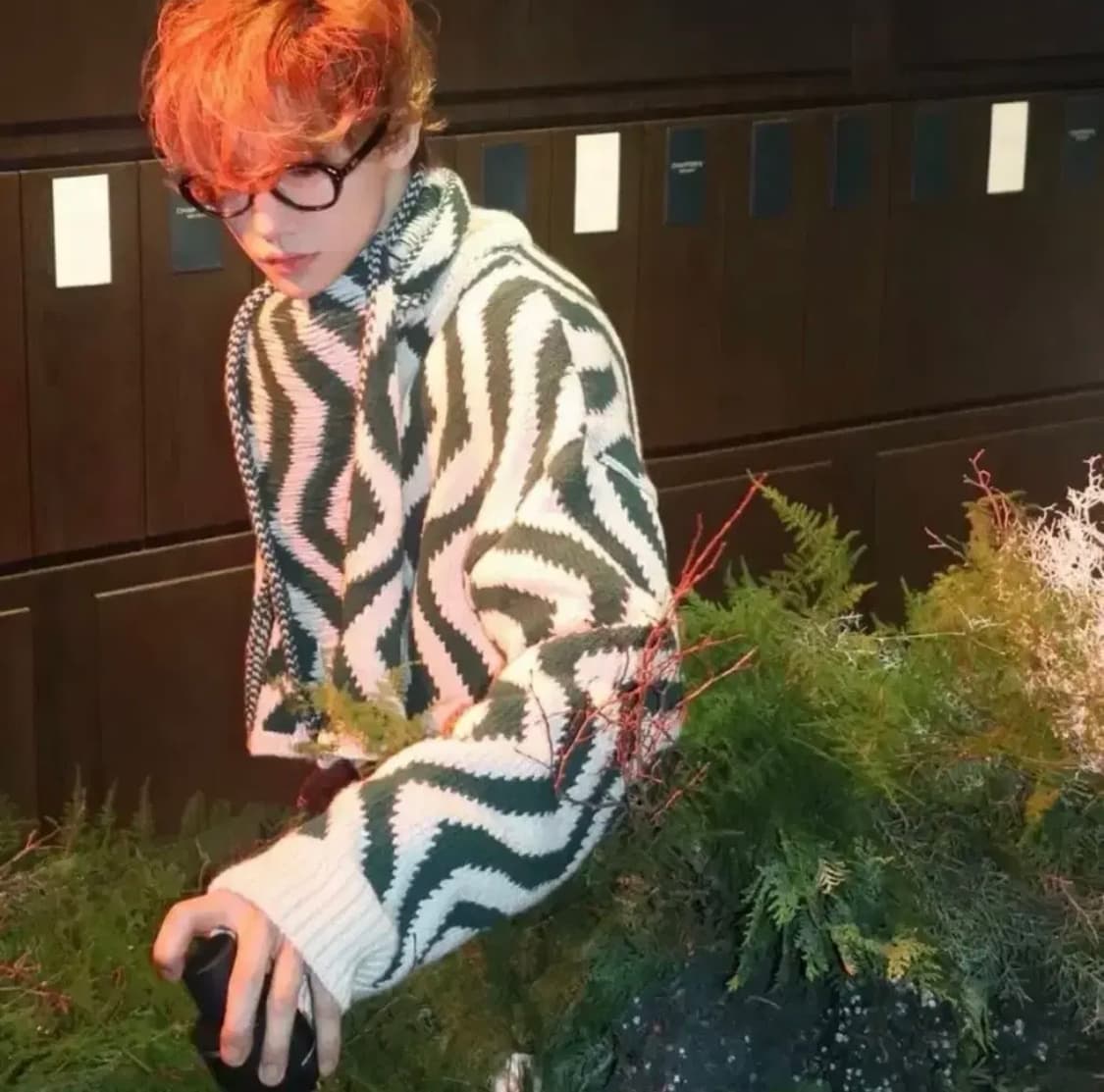 [구매] stu 그린 스웨터 머플러 상품이미지1