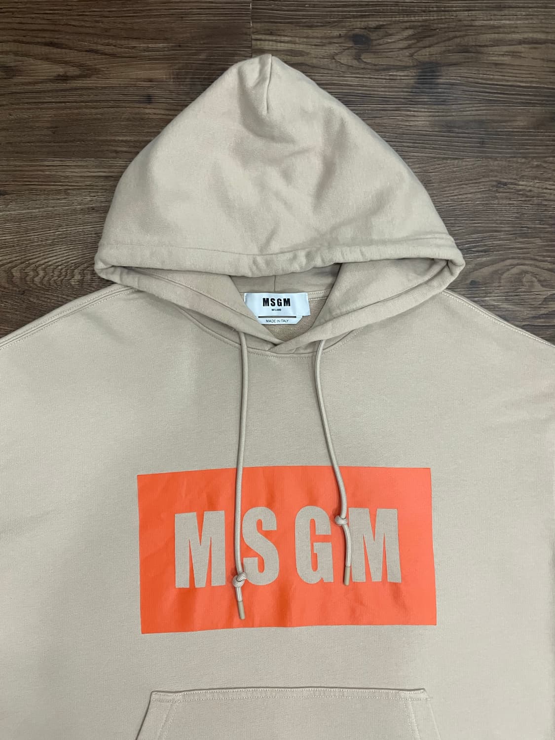 MSGM 프린팅 로고 후드티 베이지 <이태리 메이드> 상품이미지2