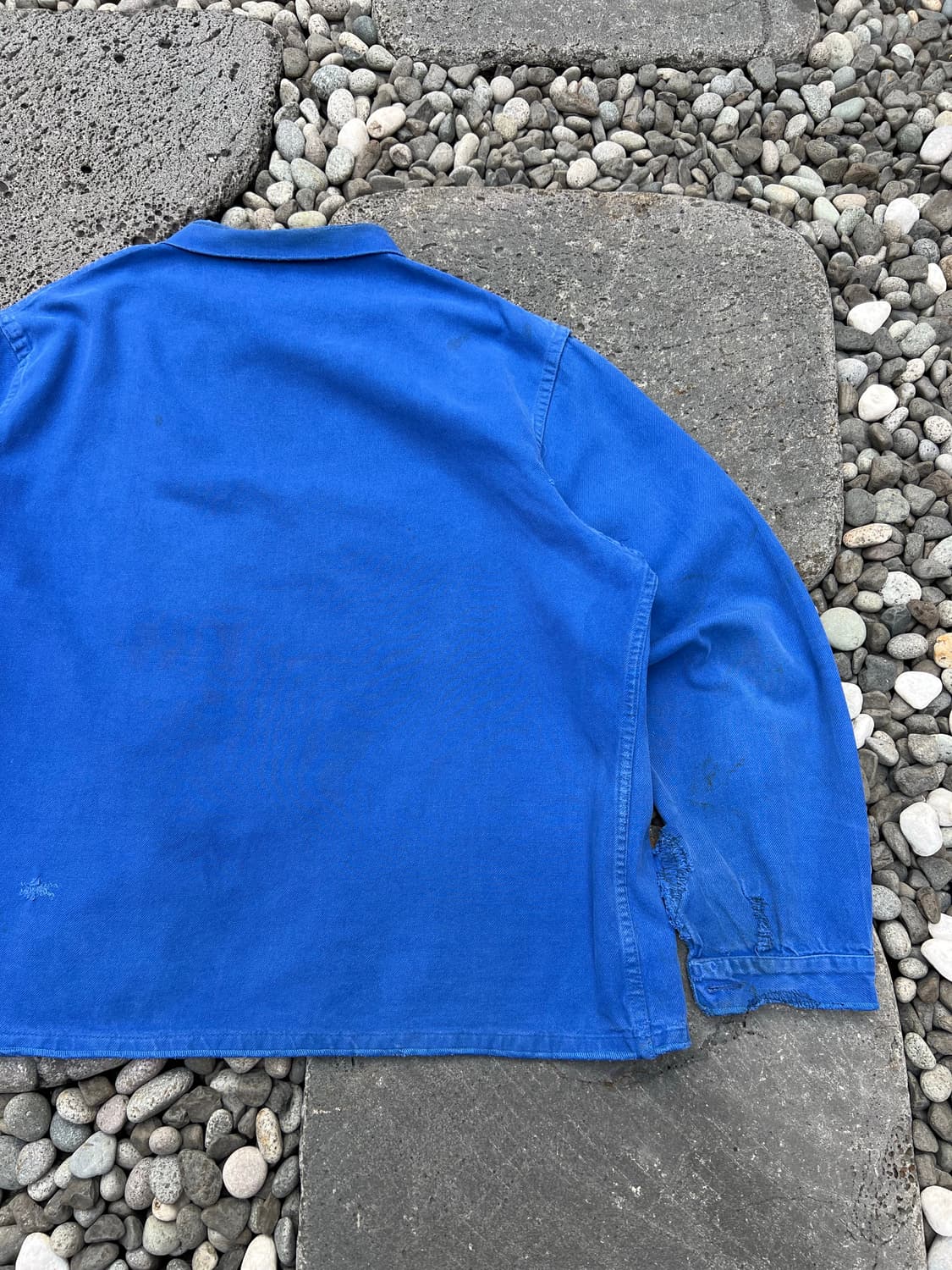 OLD VINTAGE WASHING BLUE FRENCH 프렌치워크자켓 상품이미지10