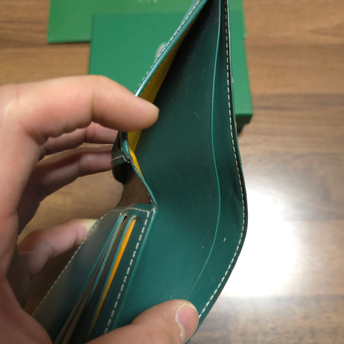 고야드 빅투아르 스페셜 컬러 그린 반지갑 상품이미지5