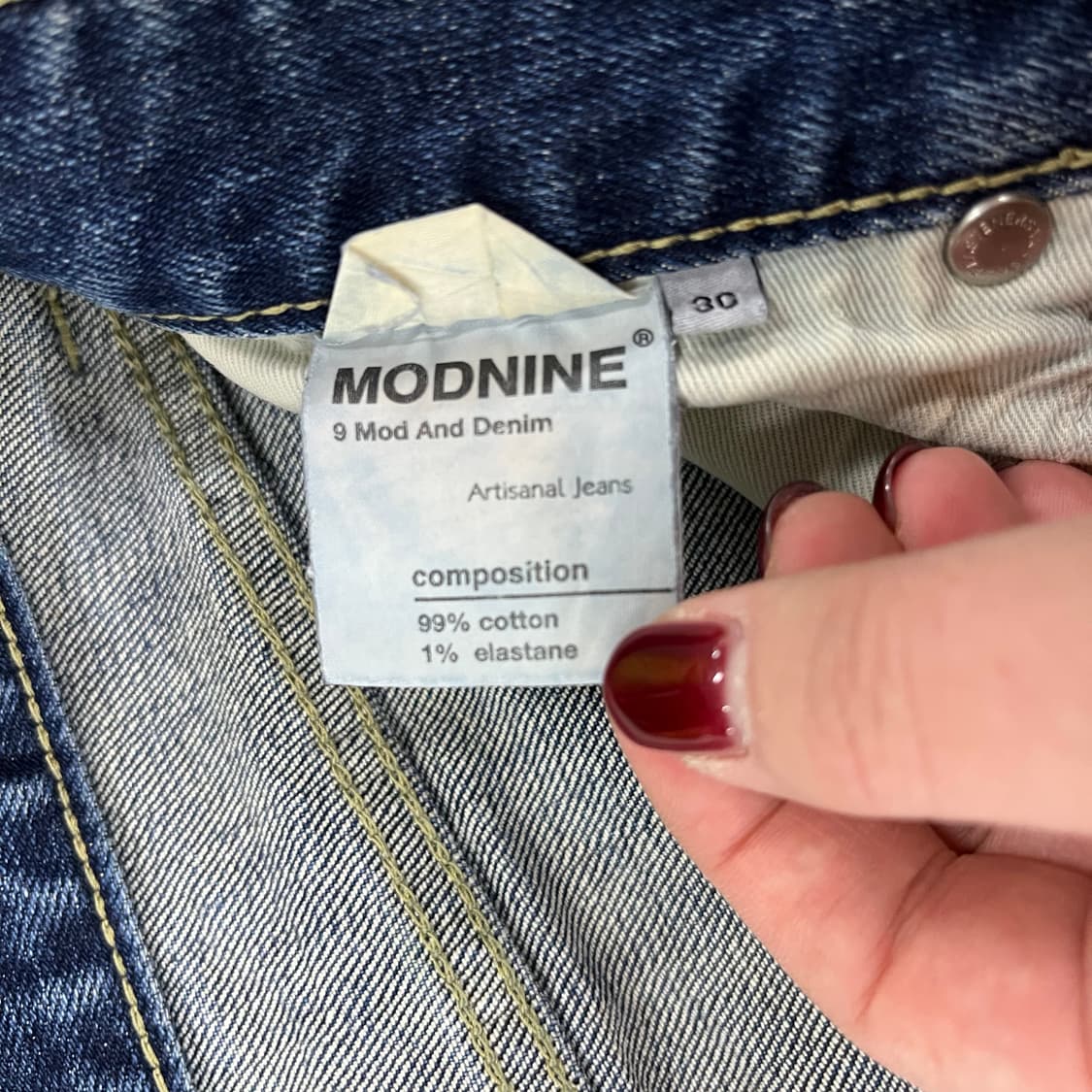 [30] 모드나인 펑크타운 크롭핏 데님 청바지 0105M1 상품이미지3