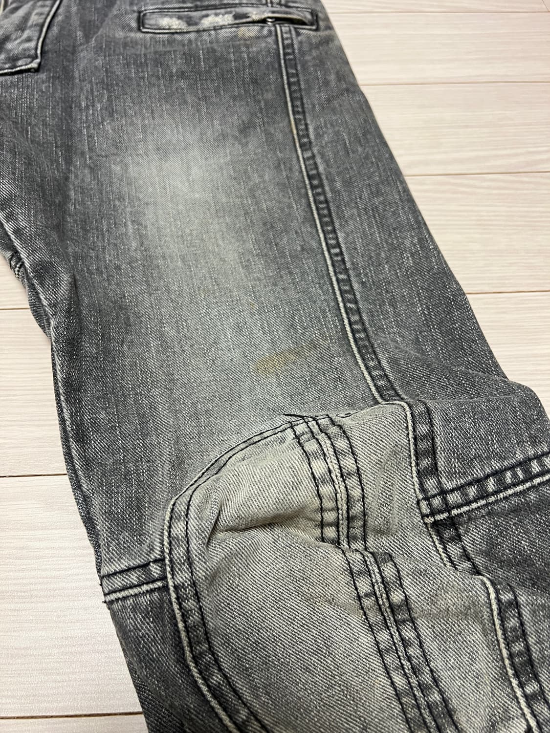 그레이 워싱 바이커 스타일 데님 팬츠 / 30사이즈 정도 상품이미지5