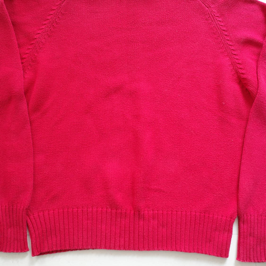 폴로 랄프로렌 레드 코튼 스웨터 L (90s) 상품이미지7