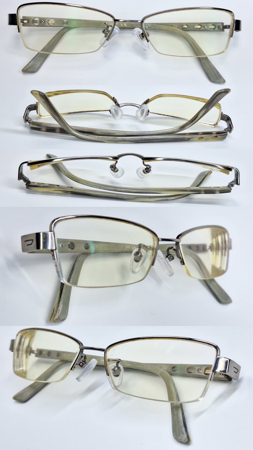 00s 일본 빈티지/디젤 Diesel DV-358J 티타늄 반무테 안경테 상품이미지2