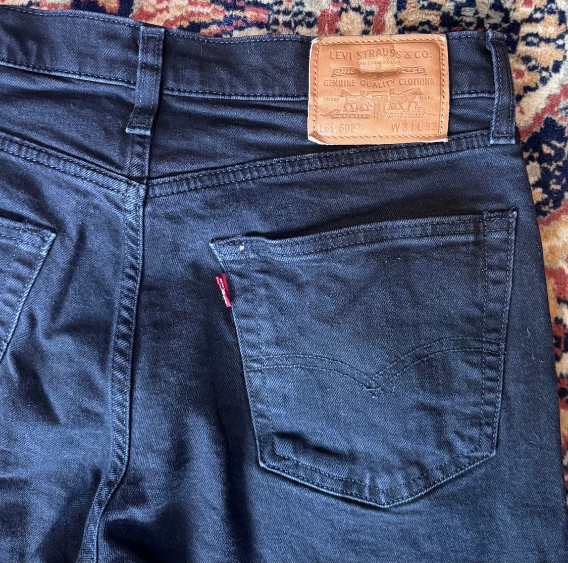 빈티지 리바이스 502 블랙 진 데님 31 (671) 상품이미지3