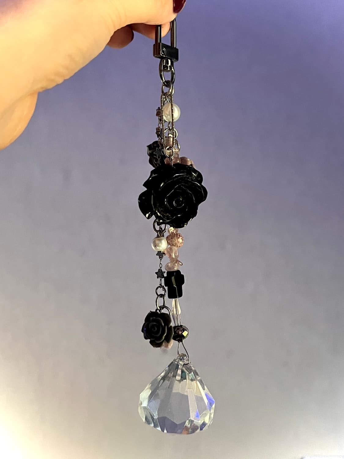 장미꽃 샹들리에 핸드메이드 키링 상품이미지4