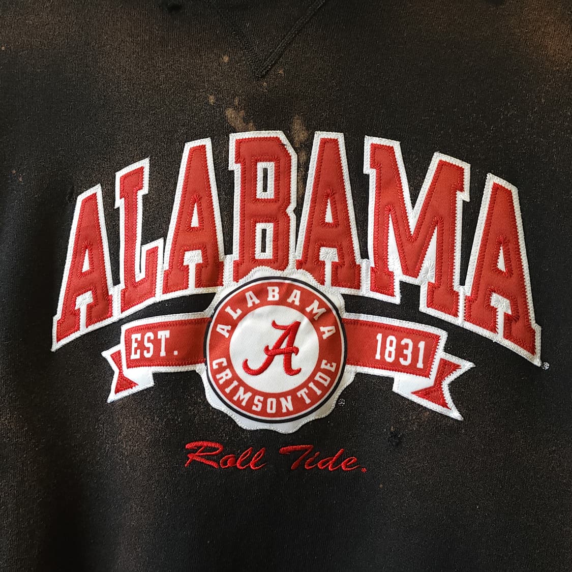 90s 러셀 후드 빈티지 스웻셔츠 러셀 썬페이딩 블랙 앨러배마 L 상품이미지10