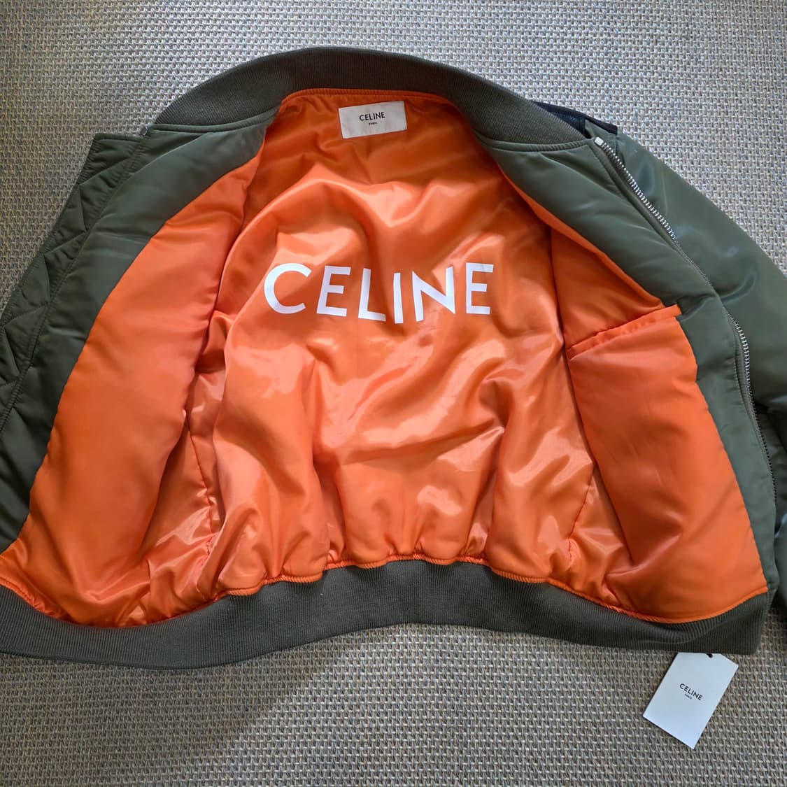 CELINE 셀린느 궁극의 MA-1 마원 이탈리안  카프가죽 버머 자켓 상품이미지5
