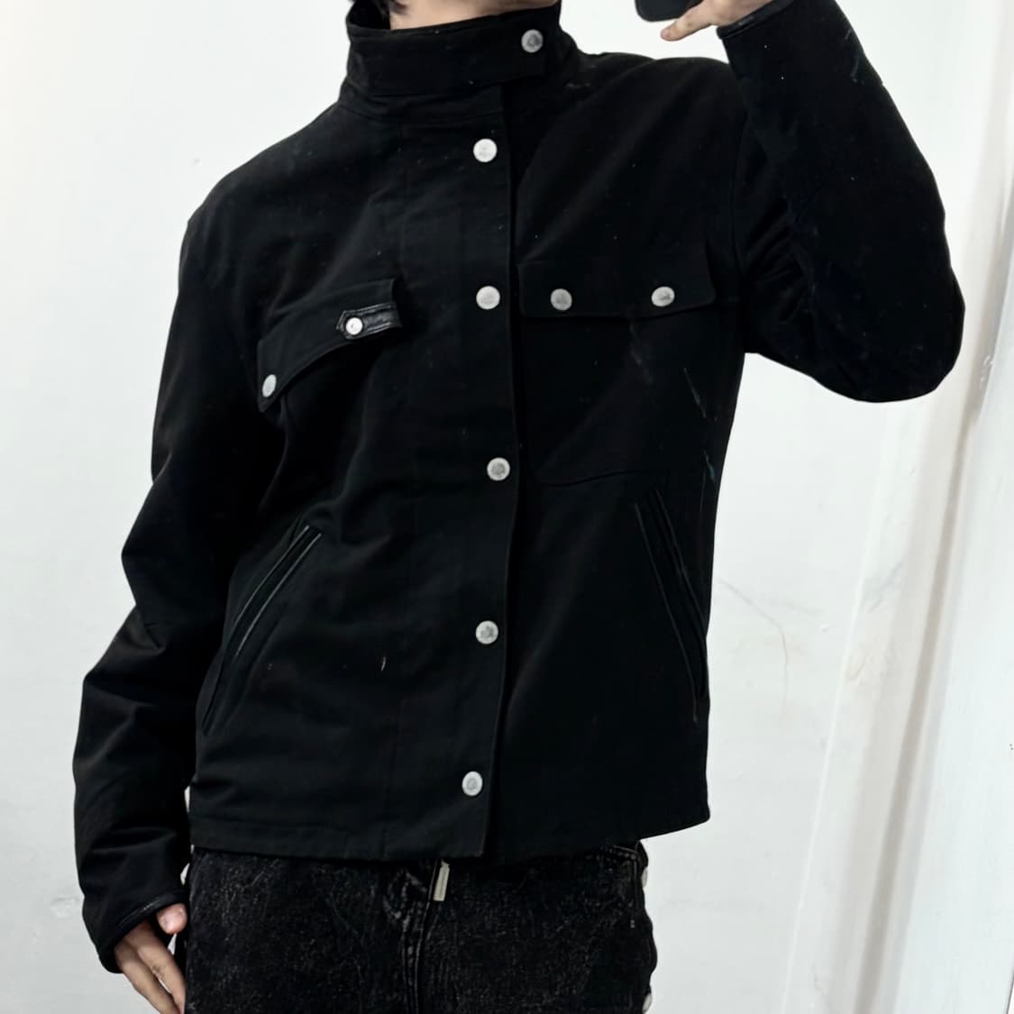 베르사체 투웨이 하이넥 자켓 상품이미지1
