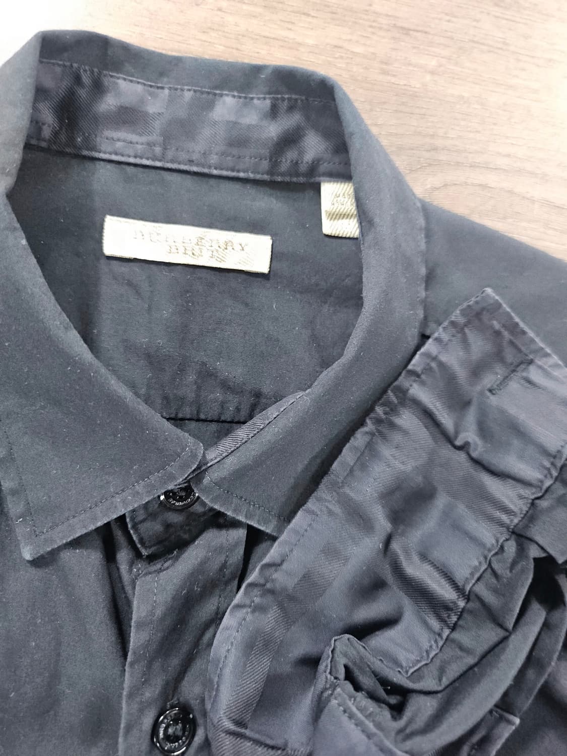 BURBERRY BRIT 버버리 브릿 블랙 남방 셔츠 M 상품이미지5