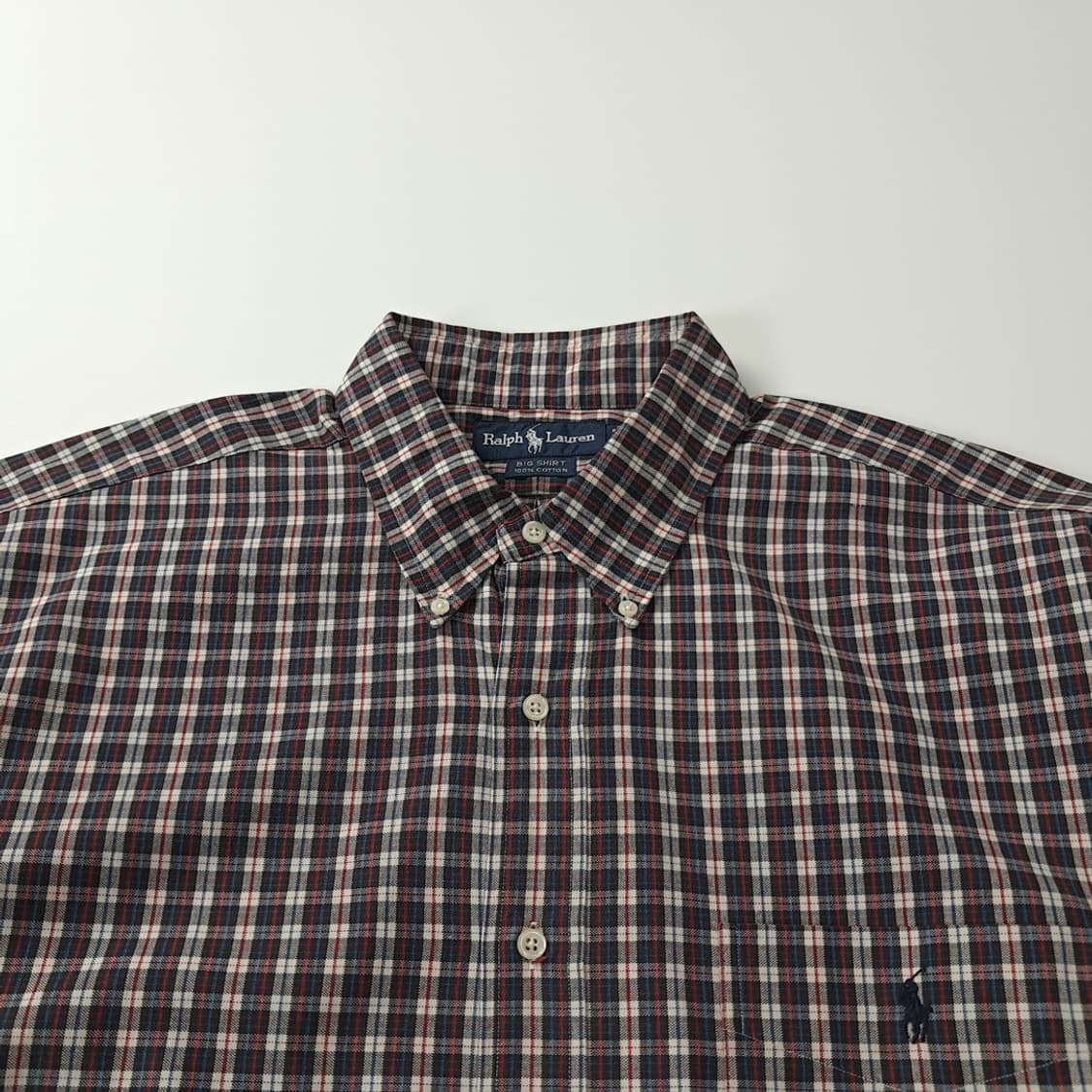 CK716 XL 폴로 90s 빅셔츠 스몰 레트로 타탄체크 셔츠남방 상품이미지2