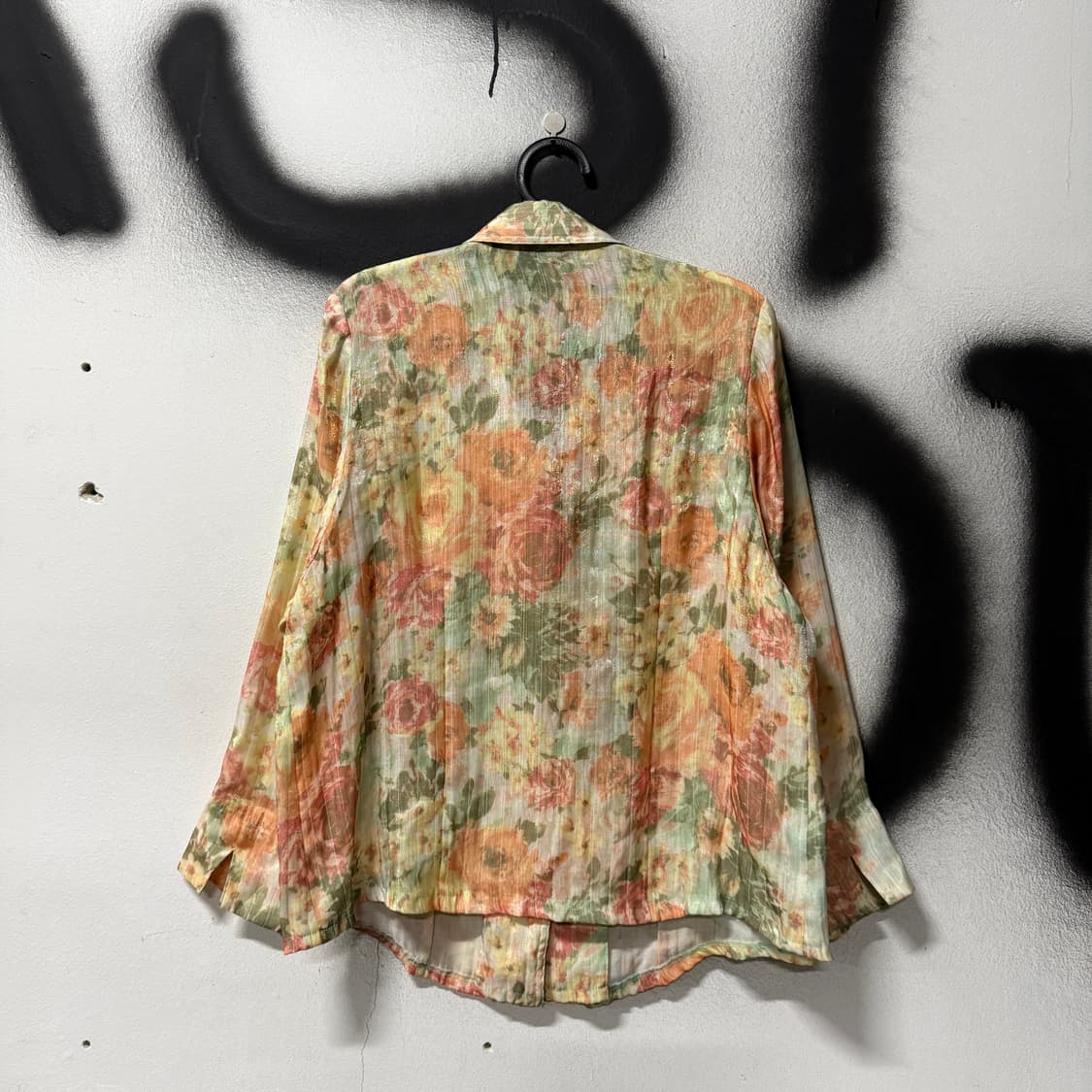 VTG 빈티지 뮤트톤 플로럴 패턴 블라우스 셔츠 상품이미지2