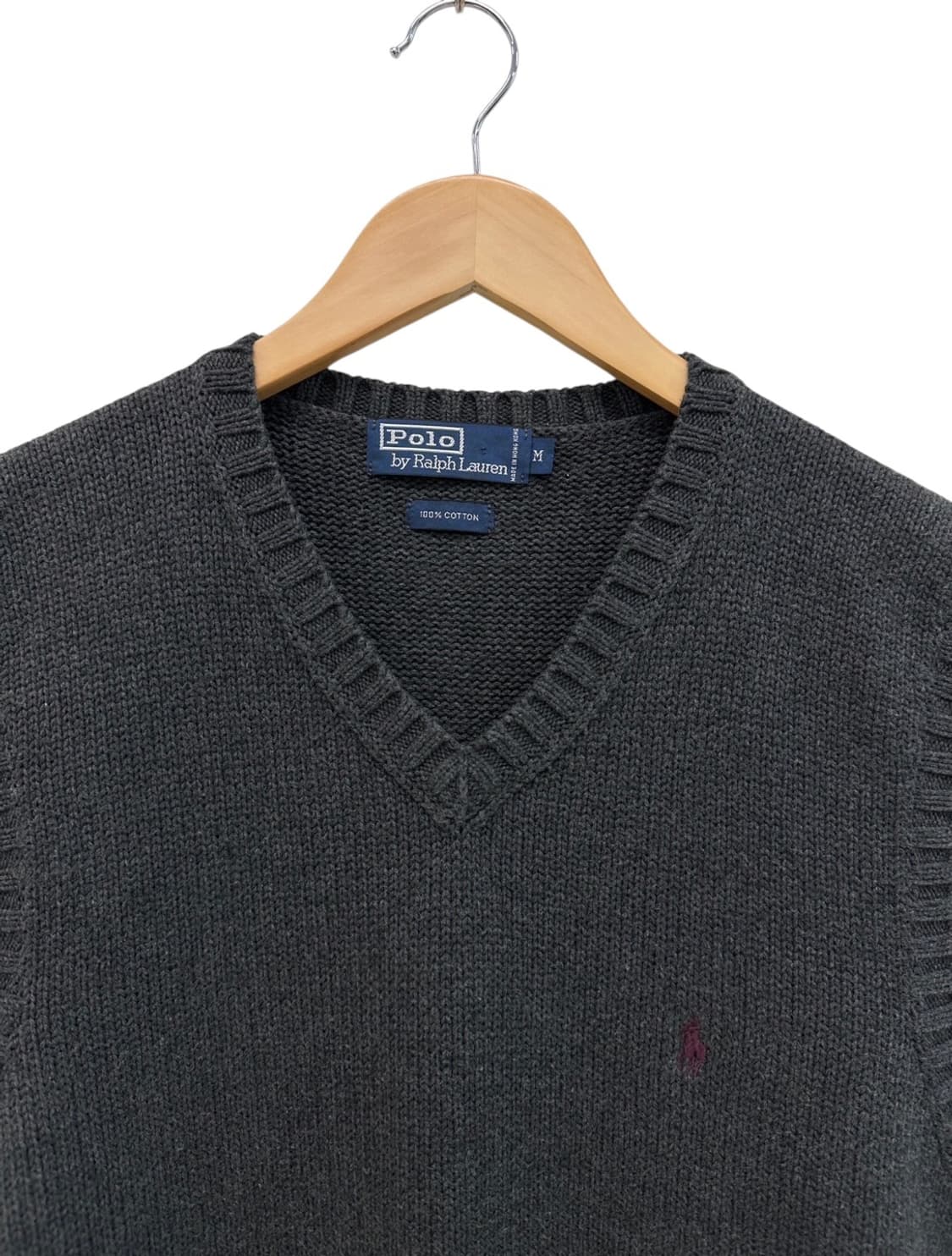 00s 폴로 코튼 니트조끼 웜차콜 (M) 상품이미지2