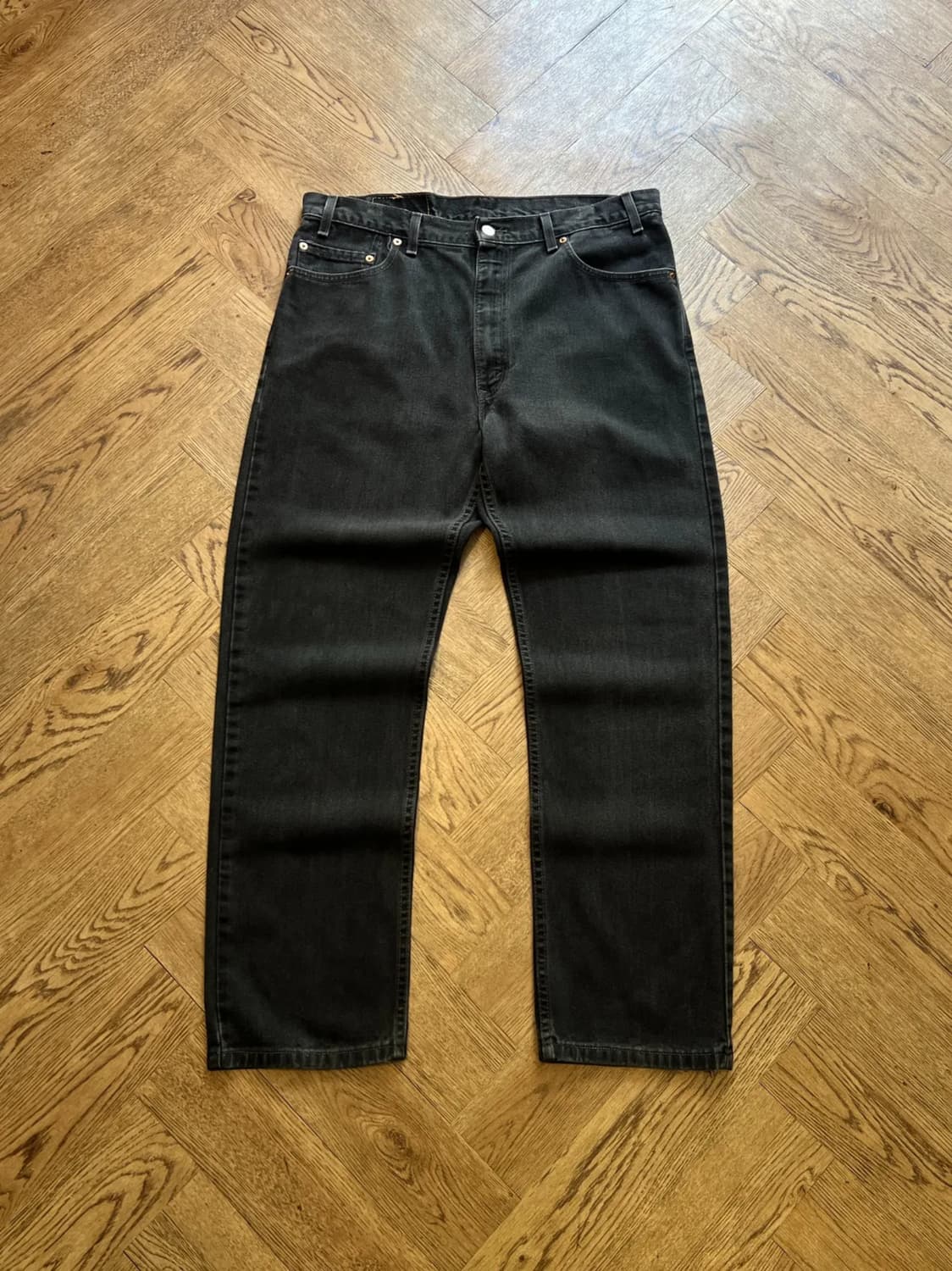 [36]00's 리바이스 Made in USA 505 흑청 데님 팬츠 상품이미지1