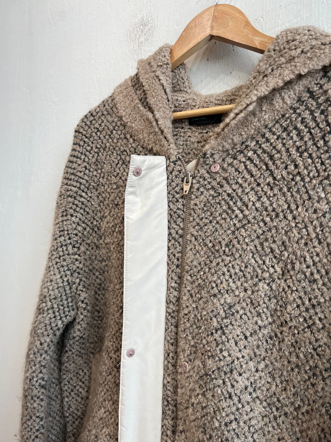 베네통 후디 패디드 울 니트 자켓 우먼즈 상품이미지4