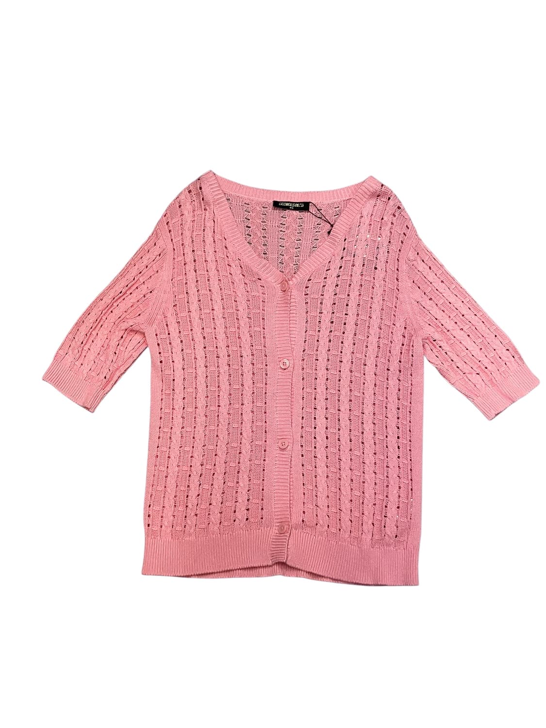 Georges Rech 꽈배기 반팔 가디건 핑크  #csz4020 상품이미지3