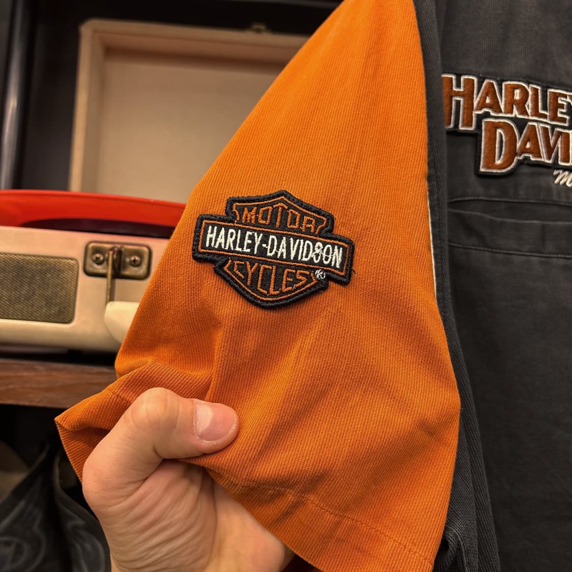 할리데이비슨 모터레이싱 오리지널 쉴드로고 워크셔츠 N1074 상품이미지5