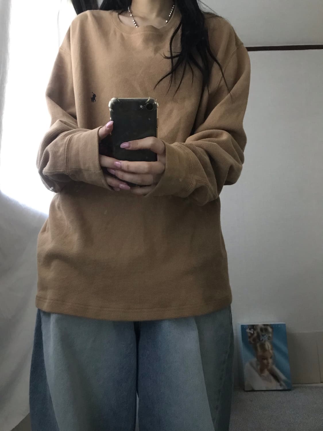 폴로 베이지 와플 롱슬리브 상품이미지3