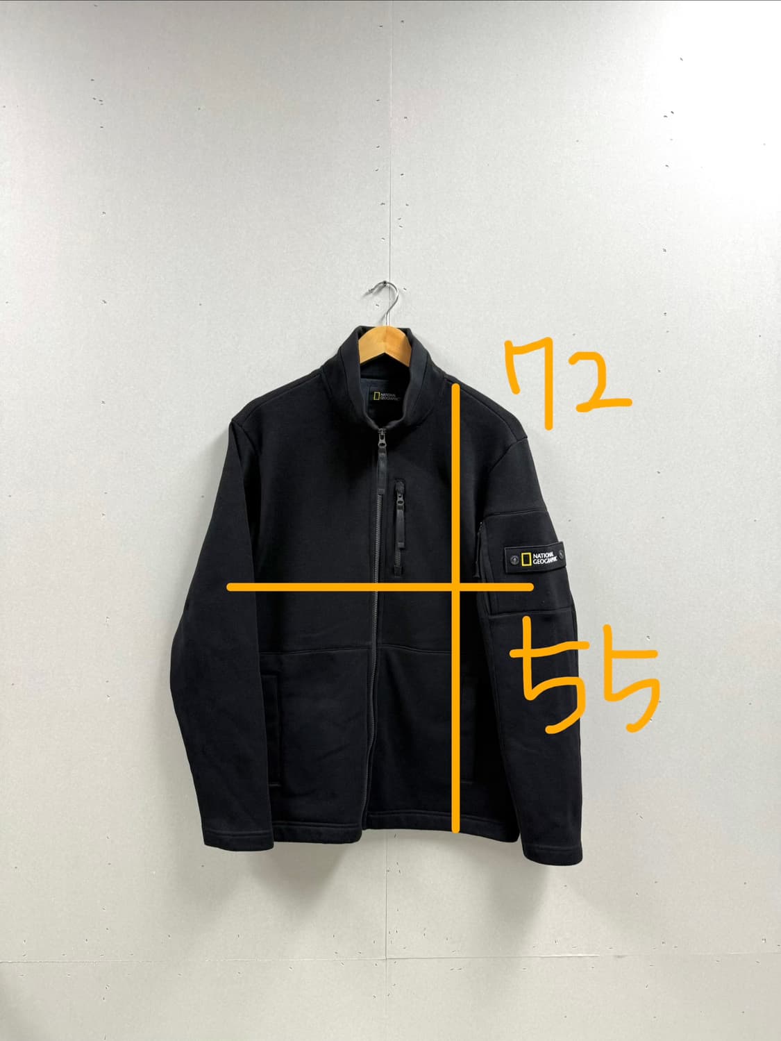 남성 100-105 / 내셔널지오그래픽 와펜 후리스  블랙 상품이미지2