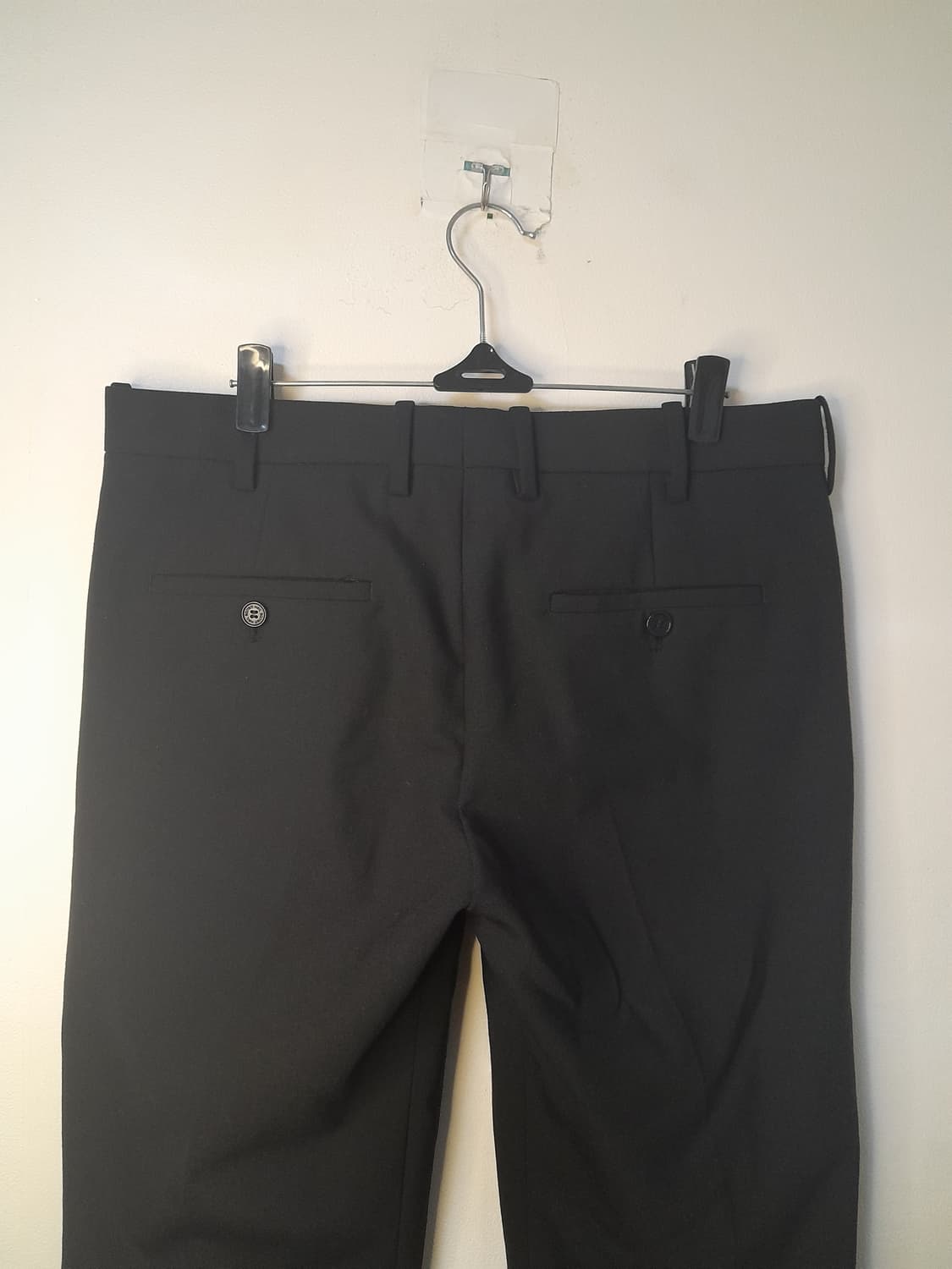 닐바렛 블랙 밑단지퍼 울 슬랙스 46/30"~31" 상품이미지4