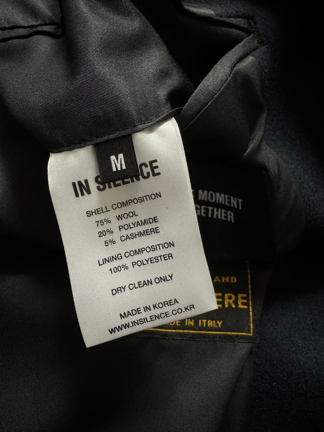 인사일런스 캐시미어 싱글 오버핏 코트 상품이미지9