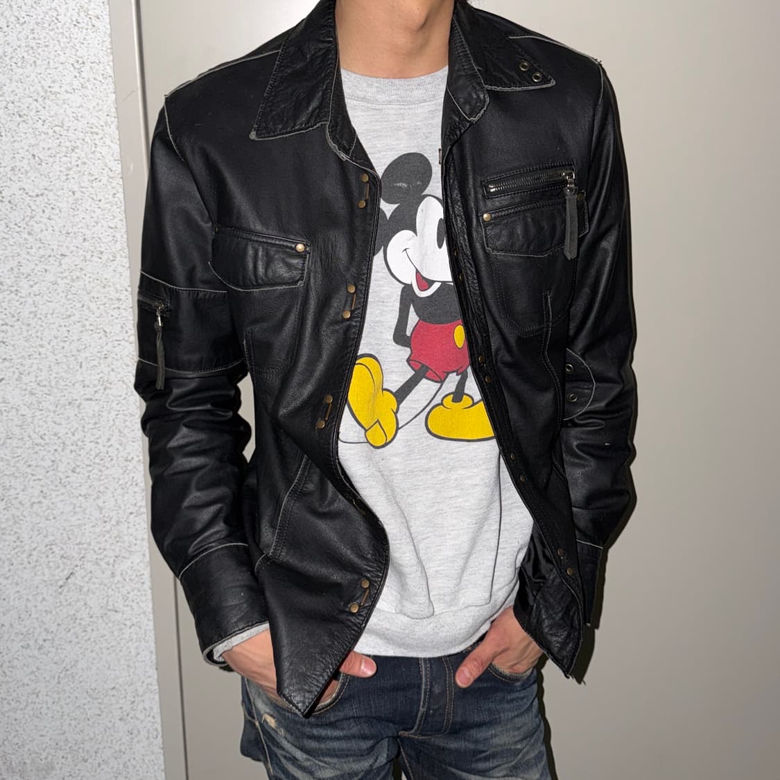 홀스 레더 자켓 상품이미지2