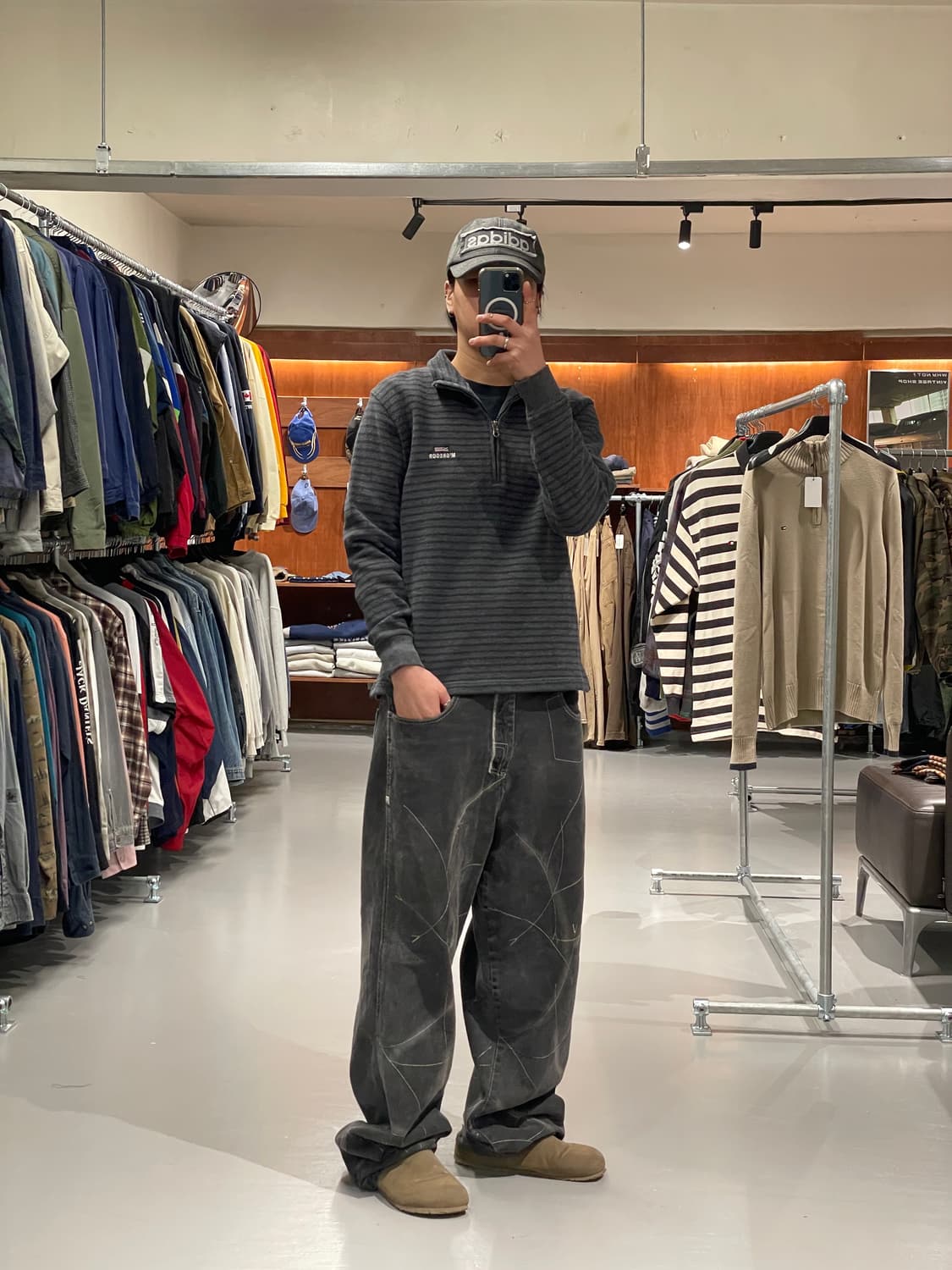 맥그리거 스트라이프 반집업 티셔츠 상품이미지3