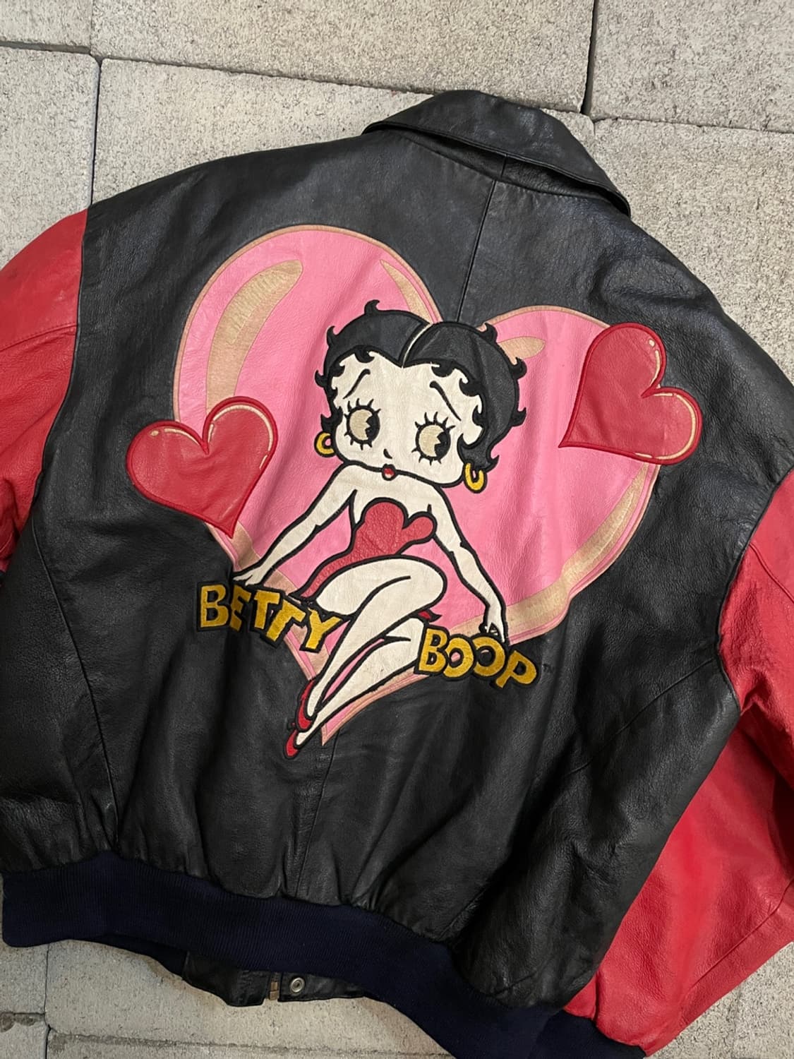 90s 빈티지 베티 붑 레더 봄버 자켓 상품이미지3