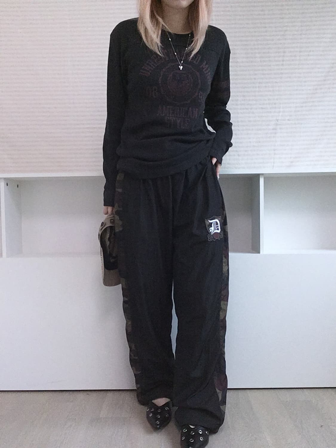 jpn vintage camo patch wide pants 상품이미지2