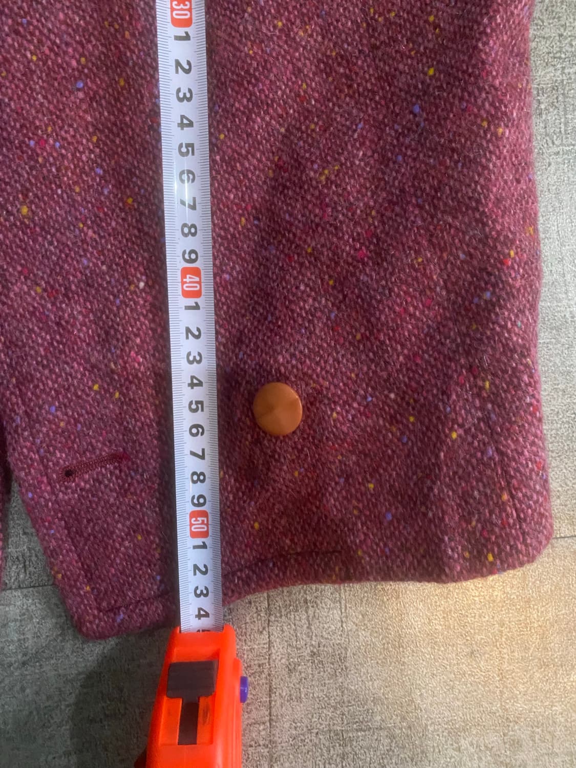 일본빈티지 Schonkyala 오리엔탈보헤미안 투버튼 트위드크롭자켓 상품이미지3