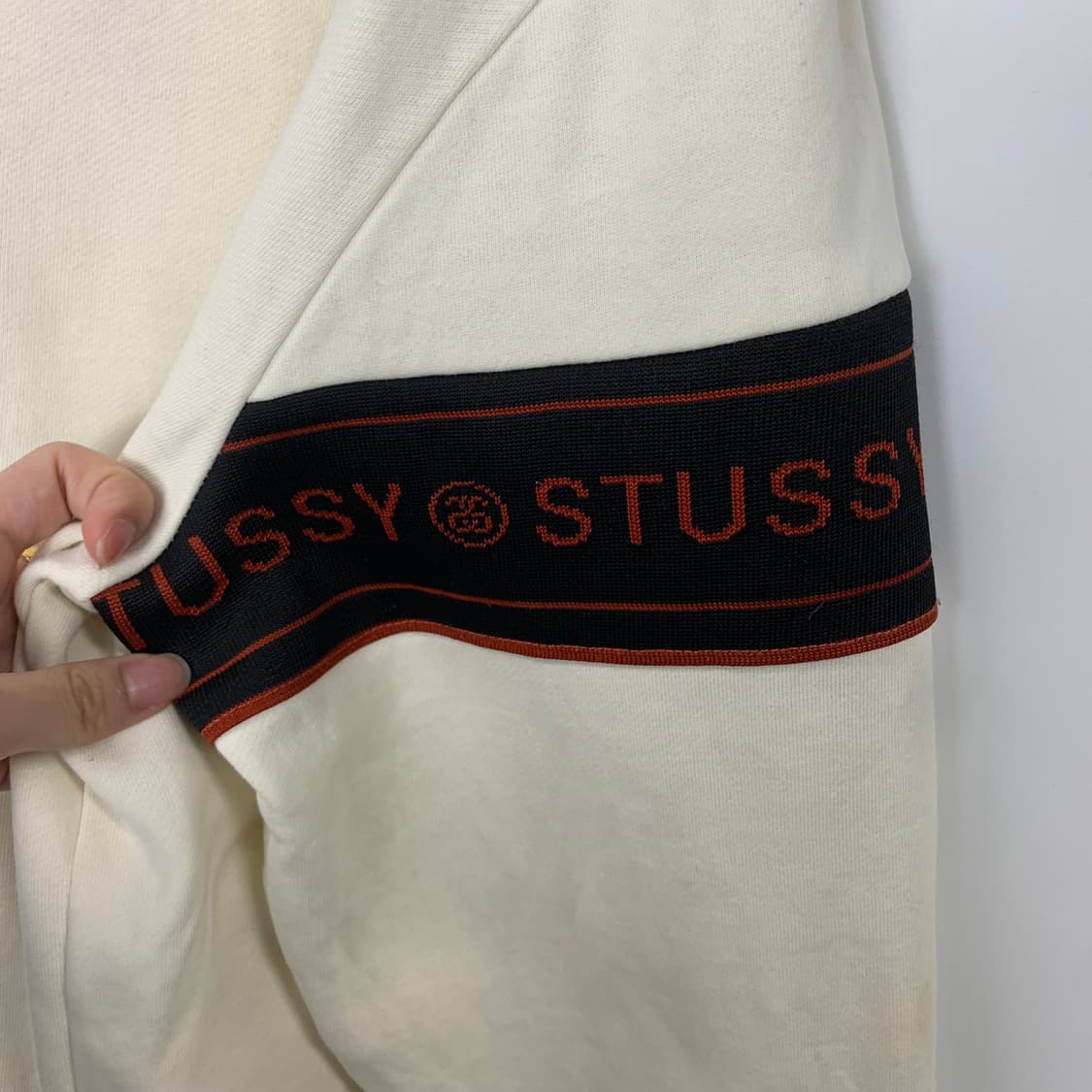 스투시 암로고 아이보리 코튼 집업 상품이미지4