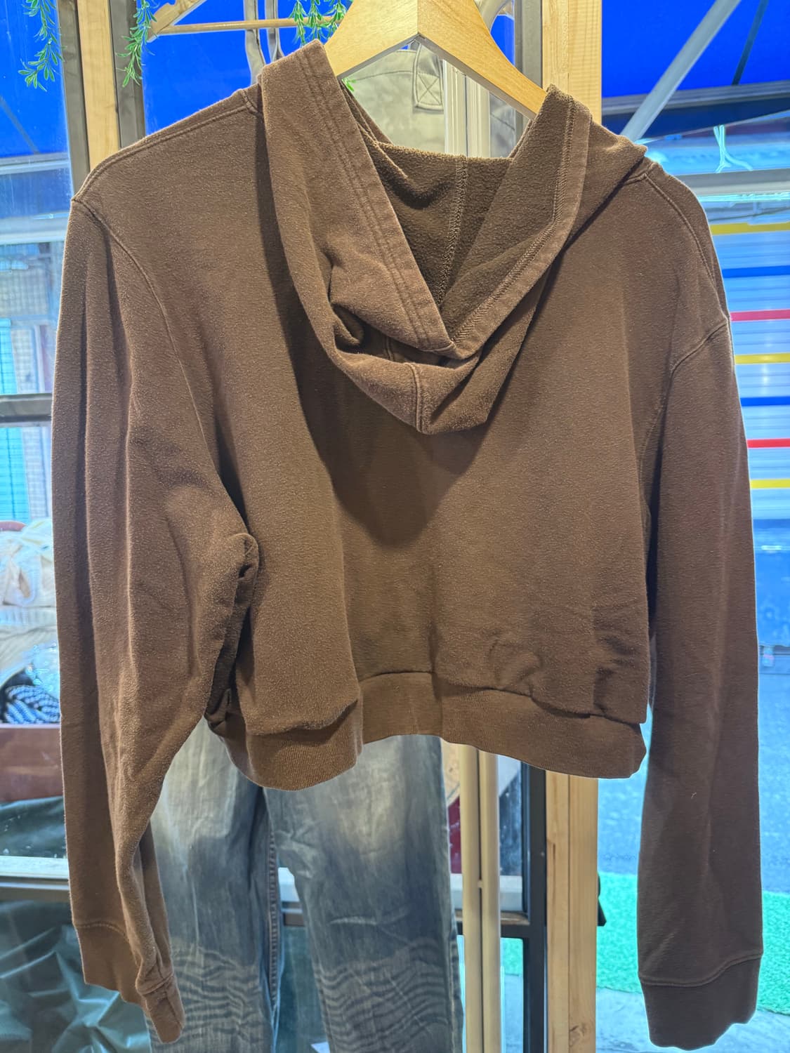 갭 초코 크롭 후드티 상품이미지3