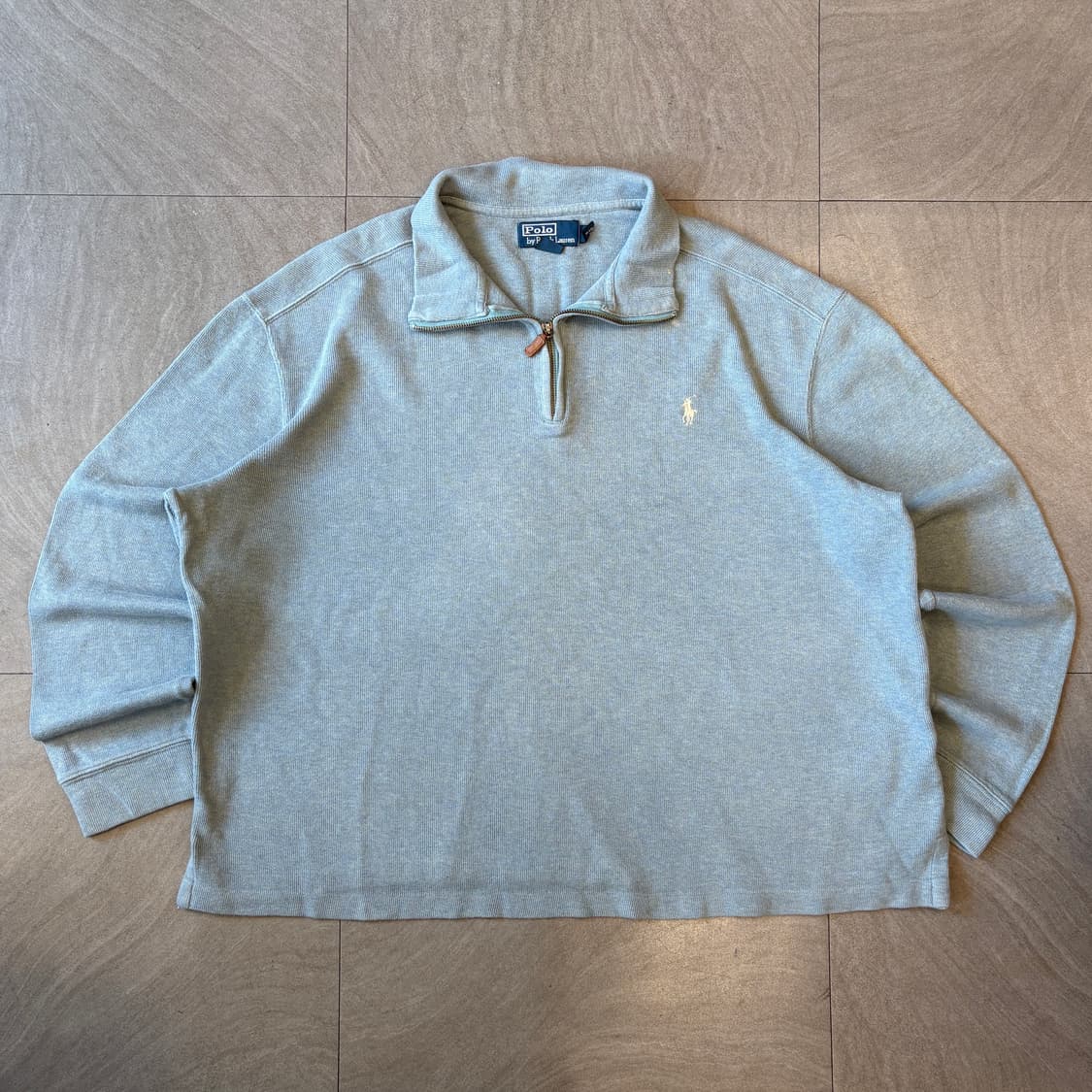 폴로 정품 에메랄드 반집업 니트 상품이미지1