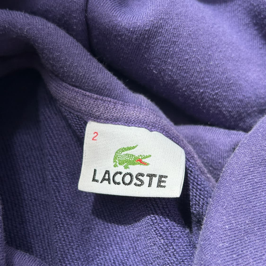 라코스테 퍼플 올드스쿨 후드집업 상품이미지7