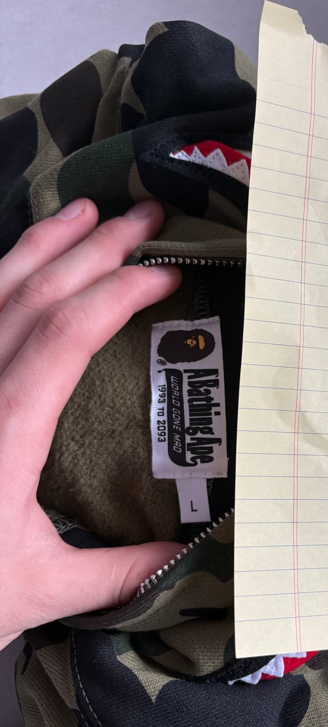 베이프 샤크후드 녹계 m,L 새상품 (급처 상품이미지5