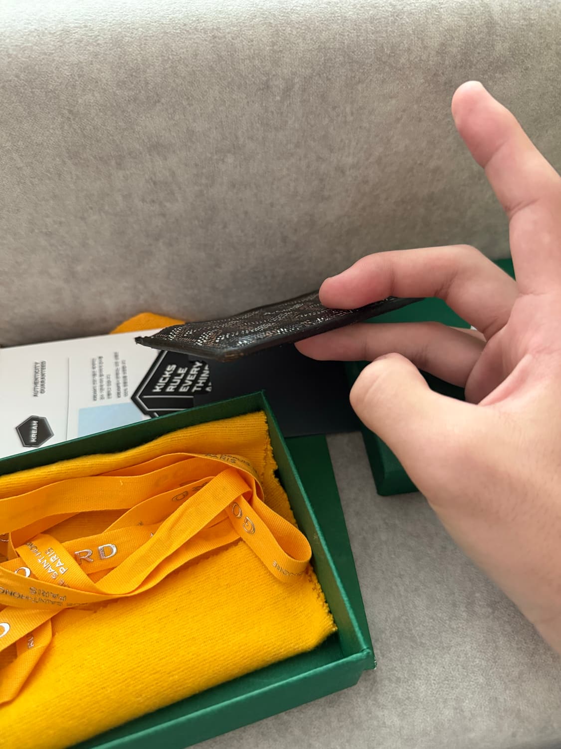 고야드 생쉴피스 카드지갑 블랙 풀구성 크림 상품이미지6