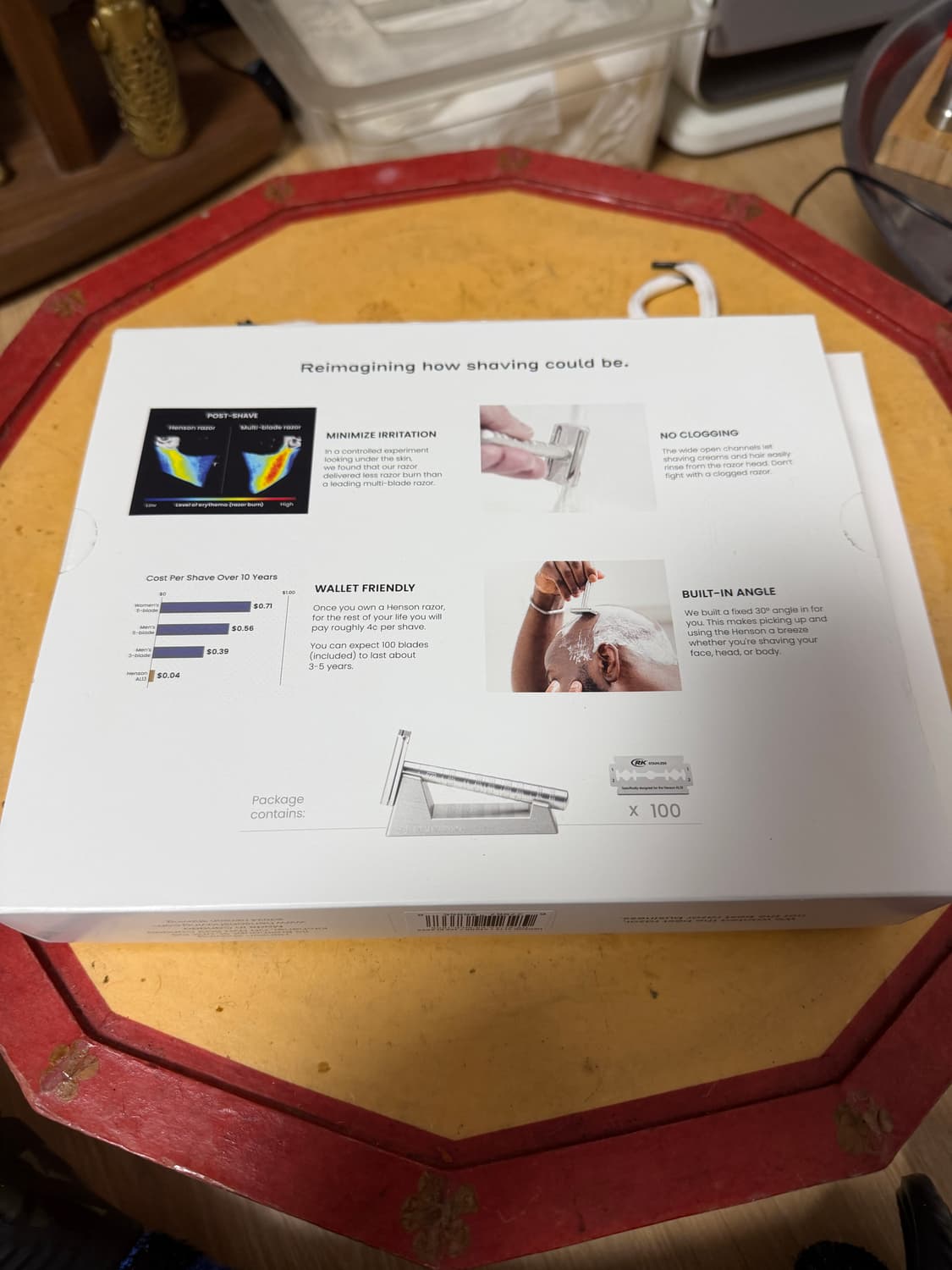헨슨 쉐이빙 알루미늄 면도기 새 제품 상품이미지2