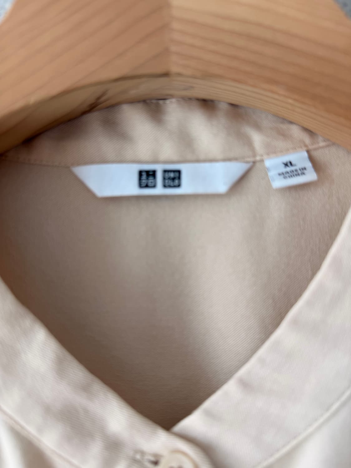 유니클로 노칼라 블라우스 아이보리 여성 촤르르 XL 상품이미지2