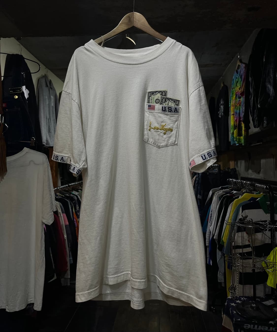 GET LUCKY USA DOLLAR SIGN T-shirt 상품이미지1