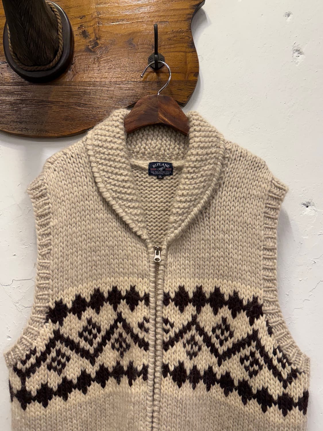 3L) Nordic Wool 100% Knit 2-Way Zip Vest 상품이미지1
