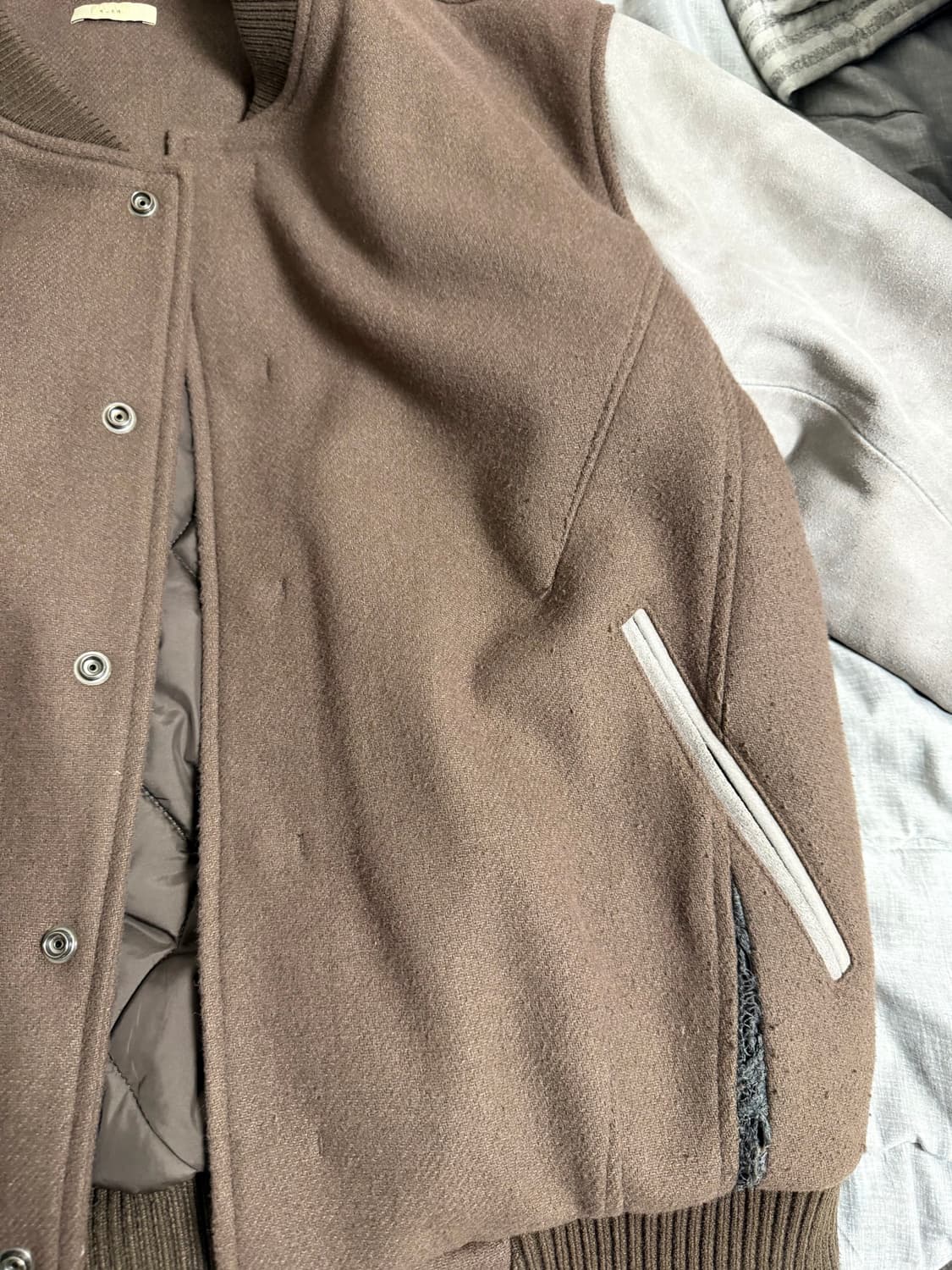 M/엑슬림 ep8 바시티 자켓 브라운 상품이미지4