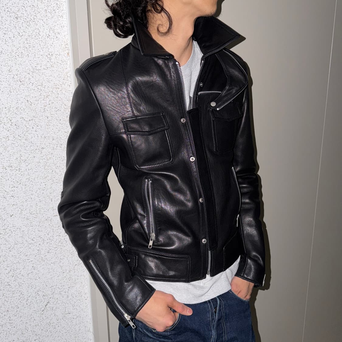 이태리 레더 자켓 상품이미지1