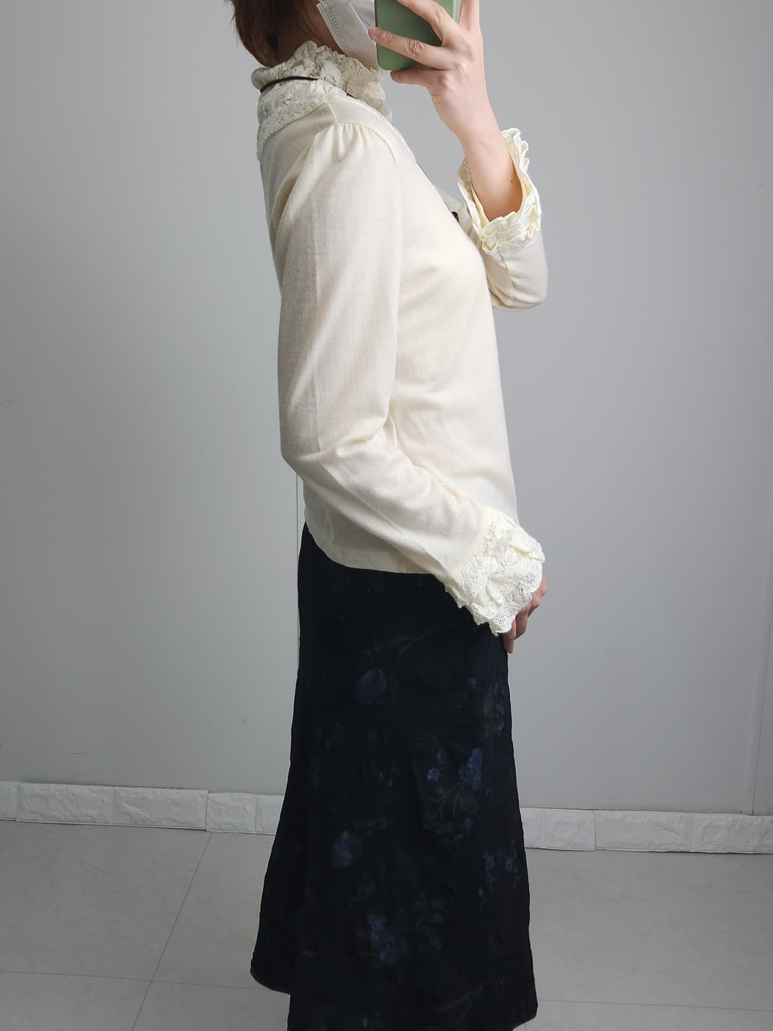 레이스 프릴 니트 상품이미지3