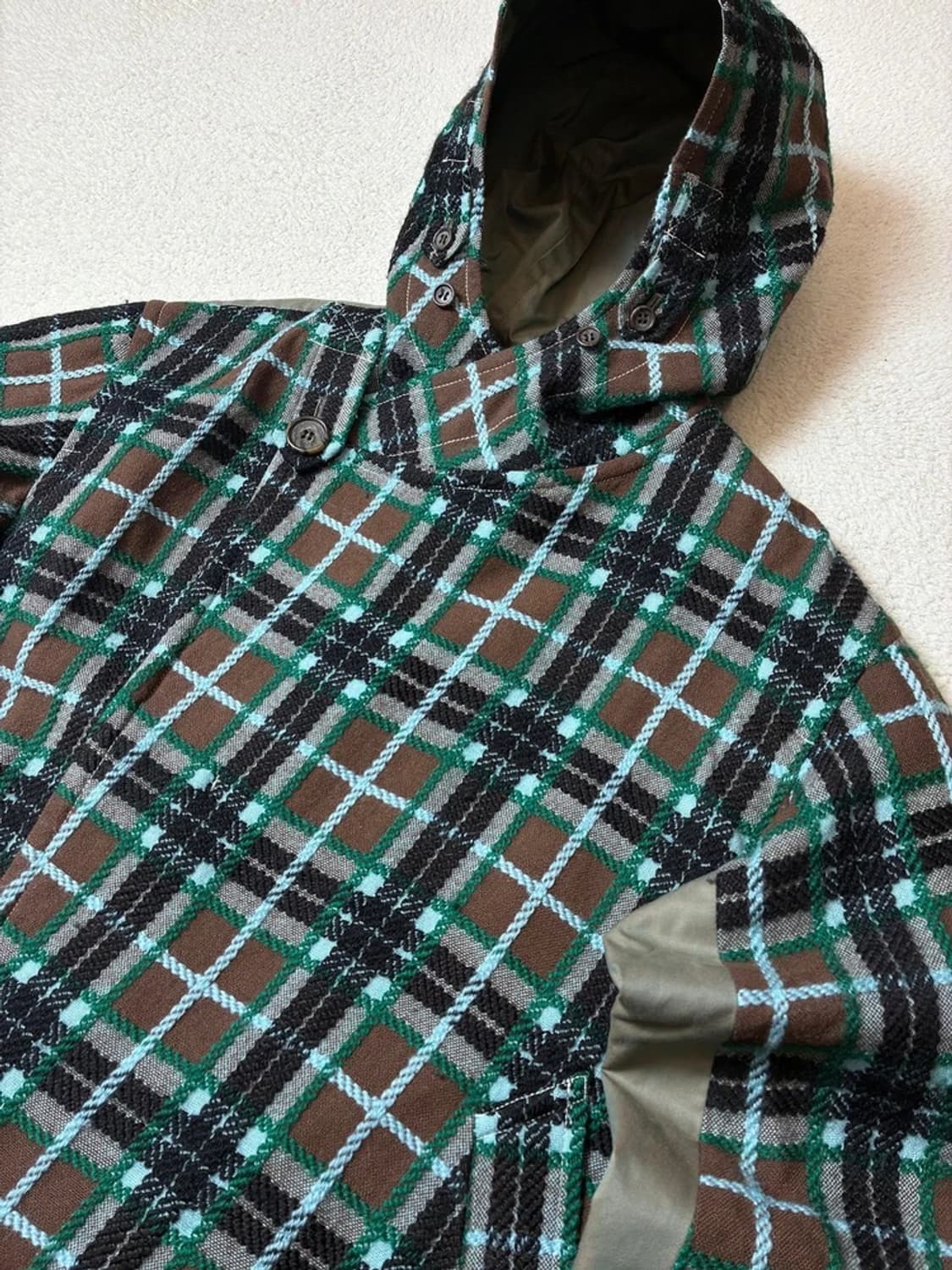 주카 ZUCCA 로빙 타탄체크 배색 후디 자켓 PN7859 상품이미지2