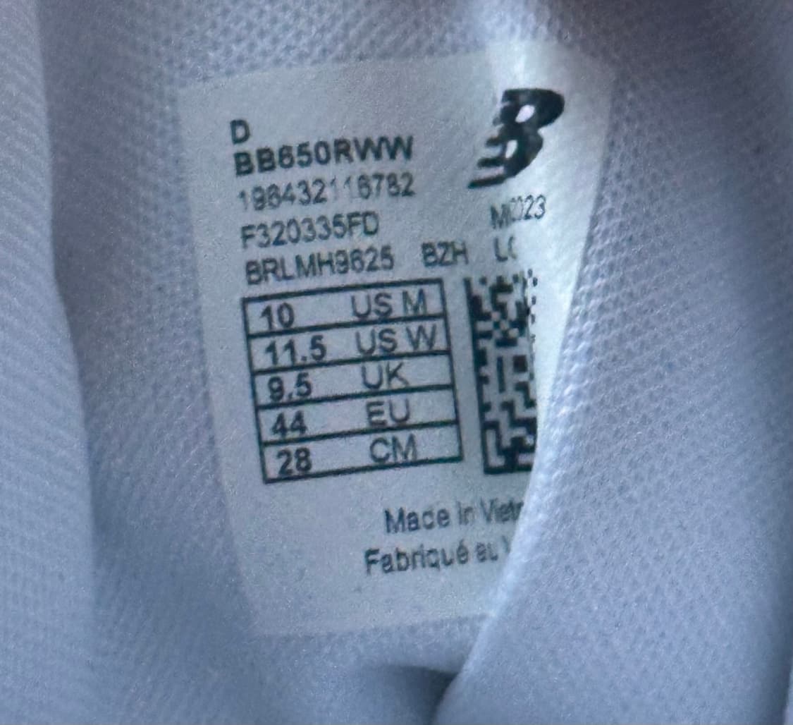 뉴발란스 650 화이트 280 상품이미지3