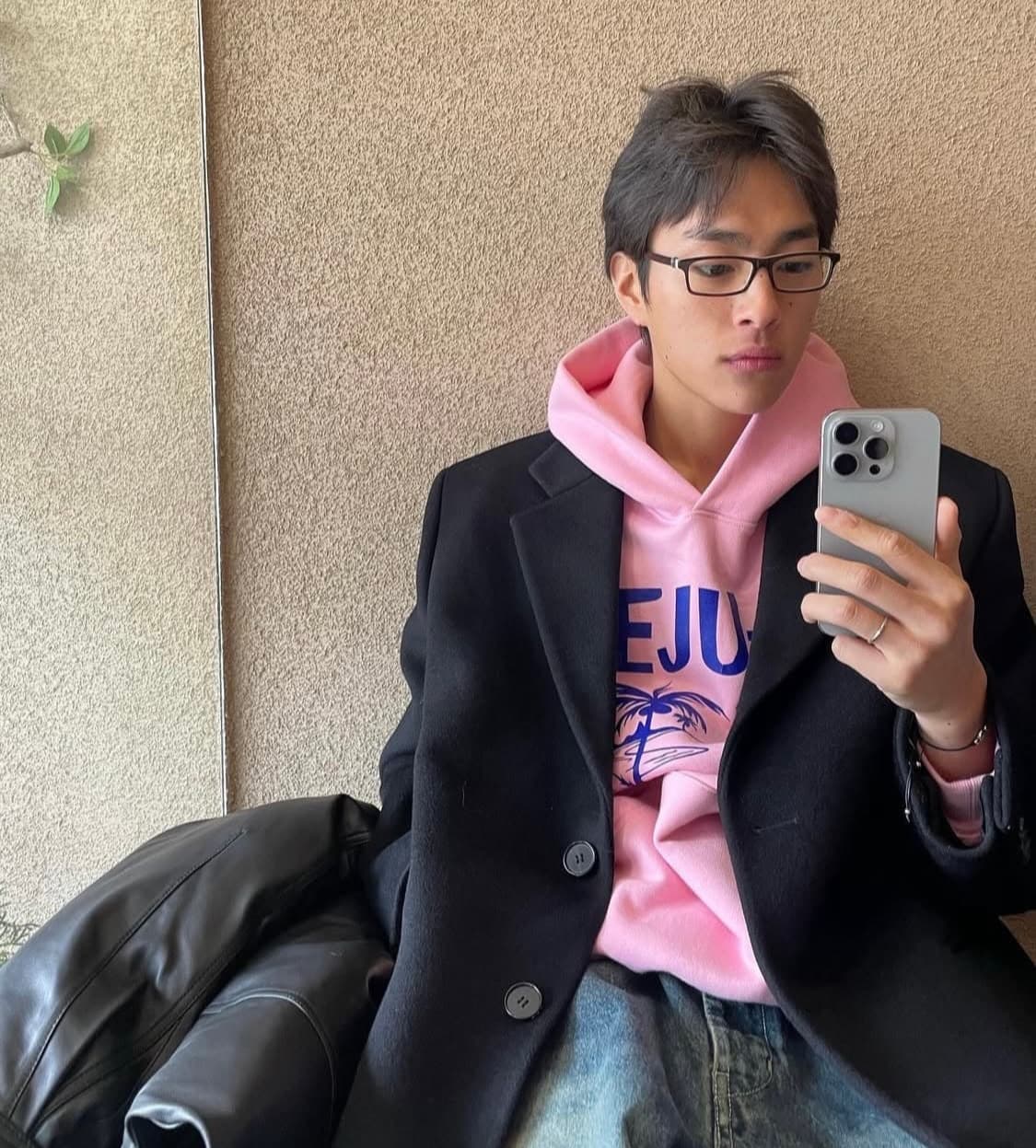 컬렉트피시스 제주도 후드 핑크 m 팝니다 상품이미지1