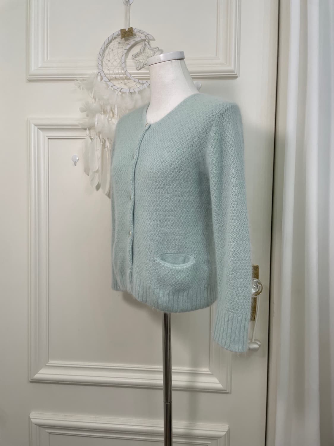 mint angora pocket point lovely cardigan 상품이미지2