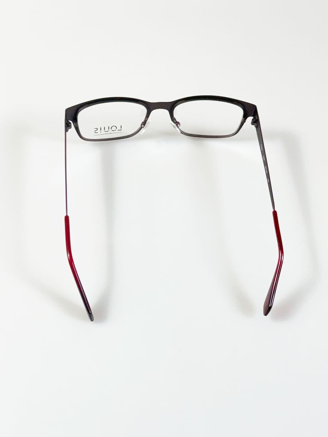 유럽제 LOUIS BELGIUM 레드 메탈 스퀘어 빈티지 안경 상품이미지5