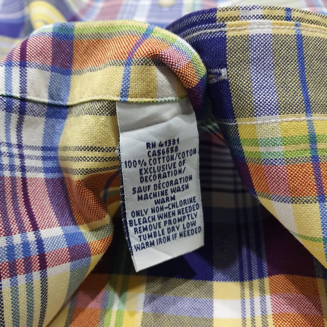 CL503 2XB 폴로 90s 코튼 매드라스체크 멀티컬러 셔츠 남방 상품이미지5